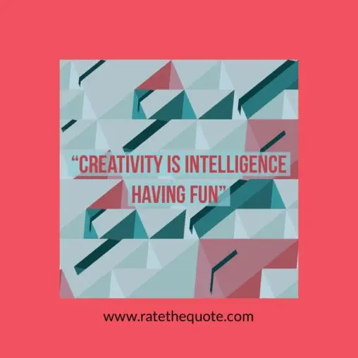 Creativity Is Intelligence Having Fun.